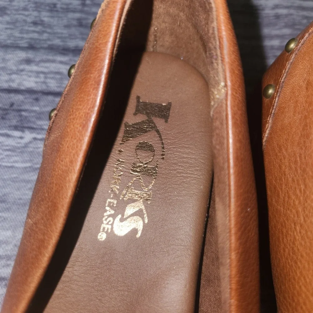 Korks Ease Leather‎ Flats Studded Pointed Toe Balletcore Anabel Shoes 6.5